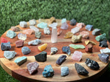 Beginners Crystal Set | 50 Crystal set | Crystal Starter Kit | 50 Labeled Crystal Set | Raw Chakra Stones & Crystals