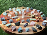 Beginners Crystal Set | 50 Crystal set | Crystal Starter Kit | 50 Labeled Crystal Set | Raw Chakra Stones & Crystals