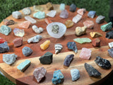 Beginners Crystal Set | 50 Crystal set | Crystal Starter Kit | 50 Labeled Crystal Set | Raw Chakra Stones & Crystals