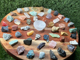 Beginners Crystal Set | 50 Crystal set | Crystal Starter Kit | 50 Labeled Crystal Set | Raw Chakra Stones & Crystals