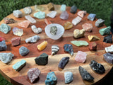 Beginners Crystal Set | 50 Crystal set | Crystal Starter Kit | 50 Labeled Crystal Set | Raw Chakra Stones & Crystals