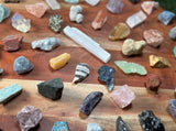 Beginners Crystal Set | 50 Crystal set | Crystal Starter Kit | 50 Labeled Crystal Set | Raw Chakra Stones & Crystals