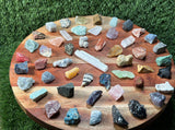 Beginners Crystal Set | 50 Crystal set | Crystal Starter Kit | 50 Labeled Crystal Set | Raw Chakra Stones & Crystals