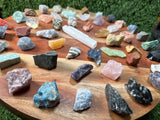 Beginners Crystal Set | 50 Crystal set | Crystal Starter Kit | 50 Labeled Crystal Set | Raw Chakra Stones & Crystals