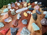 Beginners Crystal Set | 50 Crystal set | Crystal Starter Kit | 50 Labeled Crystal Set | Raw Chakra Stones & Crystals