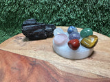 Home Protection Crystal Kit: Tourmaline,  White Sage, 7 Chakra Crystal set (Home Cleansing, Crystal Protection Kit)