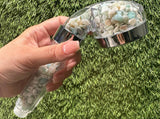 Amazonite Crystal Shower Head / High-pressure handheld shower head / Water saving /  Natural Crystal Shower Head / Gemstone Shower Head