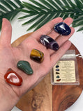 ARIES Crystal Set, 5x Crystals Set For ARIES ( Blue Sodalite, Amethyst, Tiger Eye, Green Aventurine, Red Jasper)