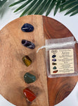 ARIES Crystal Set, 5x Crystals Set For ARIES ( Blue Sodalite, Amethyst, Tiger Eye, Green Aventurine, Red Jasper)