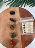ARIES Crystal Set, 5x Crystals Set For ARIES ( Blue Sodalite, Amethyst, Tiger Eye, Green Aventurine, Red Jasper)
