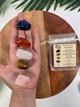 GEMINI Crystal Set, 5x Crystals Set For GEMINI( Blue Sodalite, Red Jasper, Clear Quartz, Tiger Eye, Rose Quartz)