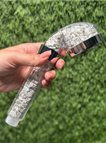 Howlite Shower Head / High-pressure handheld shower head / Water saving /  Natural Crystal Shower Head / Gemstone Shower Head