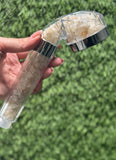 Moonstone Crystal Shower Head / High-pressure handheld shower head / Water saving /  Natural Crystal Shower Head / Gemstone Shower Head