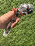 Multistone Crystal Shower Head / High-pressure handheld shower head / Water saving /  Natural Crystal Shower Head / Gemstone Shower Head