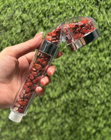 Red Agate Shower Head / High-pressure handheld shower head / Water saving /  Natural Crystal Shower Head / Gemstone Shower Head