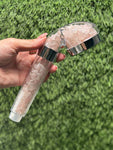 Rose Quartz Shower Head / High-pressure handheld shower head / Water saving /  Natural Crystal Shower Head / Gemstone Shower Head