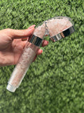 Rose Quartz Shower Head / High-pressure handheld shower head / Water saving /  Natural Crystal Shower Head / Gemstone Shower Head