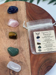 TAURUS Crystal Set,5x Crystals Set For TAURUS( Blue Sodalite,Rose Quartz,Tiger Eye,Green Aventurine,Clear Quartz)