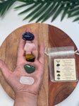 TAURUS Crystal Set,5x Crystals Set For TAURUS( Blue Sodalite,Rose Quartz,Tiger Eye,Green Aventurine,Clear Quartz)