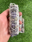 White Sage with LAVENDER Smudge Sticks (4") Wholesale | Set of 3, 5, 10, 25, 50, 100, 200, 300, 400 etc. USDA Organic White Sage