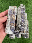White Sage with LAVENDER Smudge Sticks (4") Wholesale | Set of 3, 5, 10, 25, 50, 100, 200, 300, 400 etc. USDA Organic White Sage