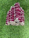 ORGANIC White Sage with Red Rose Petals , Wholesale FREE SHIPPING . White Sage Red Rose Petals, Smudge Sticks, Hand Wrapped Thick bundles.