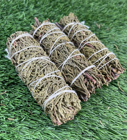 ORGANIC Juniper Sage, Juniper Smudge Stick, Wholesale FREE SHIPPING Wholesale Yerba Santa, Smudge Sticks, Hand Wrapped Thick bundles.