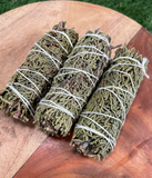 ORGANIC Juniper Sage, Juniper Smudge Stick, Wholesale FREE SHIPPING Wholesale Yerba Santa, Smudge Sticks, Hand Wrapped Thick bundles.