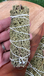 ORGANIC Juniper Sage, Juniper Smudge Stick, Wholesale FREE SHIPPING Wholesale Yerba Santa, Smudge Sticks, Hand Wrapped Thick bundles.