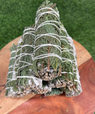 ORGANIC White Sage with Cedar , Wholesale FREE SHIPPING . White Sage with Cedar, Smudge Sticks, Hand Wrapped Thick bundles.