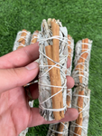 ORGANIC White Sage with Cinnamon , Wholesale FREE SHIPPING . White Sage with Cinnamon, Smudge Sticks, Hand Wrapped Thick bundles.
