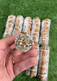 ORGANIC White Sage with Cinnamon , Wholesale FREE SHIPPING . White Sage with Cinnamon, Smudge Sticks, Hand Wrapped Thick bundles.