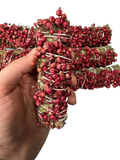 CEDAR with  PEPPERCORN, Smudging kit, Smudge Bundle, ORGANIC cedar with Peppercorn , Pink Peppercorn Clusters with Cedar, Free Shipping