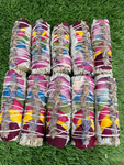 ORGANIC 7 chakras white sage + Lavender, FREE SHIPPING Wholesale, Smudge Sticks, Severn chakra sage, Hand Wrapped Thick bundles, Chakra
