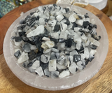Natural Black Rutilated Quartz  Chip , Real Black Rutilated Quartz chip , Black Rutilated Quartz Tumble Loose Stone , Crystal chips