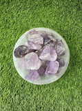 Light Raw Amethyst, 0.75"-1.25" Size, Wicca, Witchcraft, Tumbling, Cabbing, Fountain Rocks, Decoration, Polishing. Light Amethyst