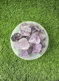 Light Raw Amethyst, 0.75"-1.25" Size, Wicca, Witchcraft, Tumbling, Cabbing, Fountain Rocks, Decoration, Polishing. Light Amethyst