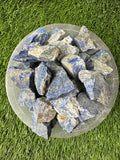 Lapis Lazuli RAW , 0.75"-1.25" Size, Wicca, Witchcraft, Tumbling, Cabbing, Fountain Rocks, Decoration, Polishing. RAW Lapis Lazuli
