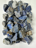 Lapis Lazuli RAW , 0.75"-1.25" Size, Wicca, Witchcraft, Tumbling, Cabbing, Fountain Rocks, Decoration, Polishing. RAW Lapis Lazuli