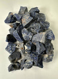 Sodalite RAW , 0.75"-1.25" Size, Wicca, Witchcraft, Tumbling, Cabbing, Fountain Rocks, Decoration, Polishing. RAW Sodalite