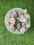 Strawberry Quartz RAW , 0.75"-1.25" Size, Wicca, Witchcraft, Tumbling, Cabbing, Fountain Rocks, Decoration, Polishing. RAW Strawberry Quartz
