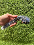 Sodalite Crystal Shower Head / High-pressure handheld shower head / Water saving /  Natural Crystal Shower Head / Gemstone Shower Head