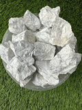 Howlite RAW , 0.75"-1.25" Size, Wicca, Witchcraft, Tumbling, Cabbing, Fountain Rocks,Decoration, Polishing. RAW Howlite