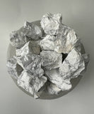 Howlite RAW , 0.75"-1.25" Size, Wicca, Witchcraft, Tumbling, Cabbing, Fountain Rocks,Decoration, Polishing. RAW Howlite