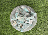 Amazonite RAW , 0.75"-1.25" Size, Wicca, Witchcraft, Tumbling, Cabbing, Fountain Rocks,Decoration, Polishing. RAW Amazonite