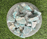 Amazonite RAW , 0.75"-1.25" Size, Wicca, Witchcraft, Tumbling, Cabbing, Fountain Rocks,Decoration, Polishing. RAW Amazonite