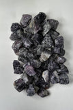 Purple Fluorite RAW , 0.75"-1.25" Size, Wicca, Witchcraft, Tumbling, Cabbing, Fountain Rocks, Decoration, Polishing. RAW Purple Fluorite