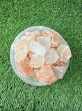 Orange Salt Stone RAW , 0.75"-1.25" Size, Wicca, Witchcraft, Tumbling, Cabbing, Fountain Rocks,Decoration, Polishing. RAW Orange Salt Stone