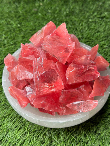 Watermelon Quartz RAW , 0.75"-1.25" Size, Wicca, Witchcraft, Tumbling, Cabbing, Fountain Rocks, Decoration, Polishing. RAW Watermelon Quartz