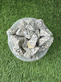 Dalmatian Jasper RAW , 0.75"-1.25" Size, Wicca, Witchcraft, Tumbling, Cabbing, Fountain Rocks, Decoration, Polishing. RAW Dalmatian Jasper